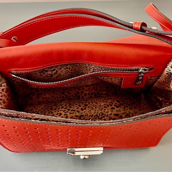 Longchamp new leather bag  gorgeous red - Picture 6 of 8